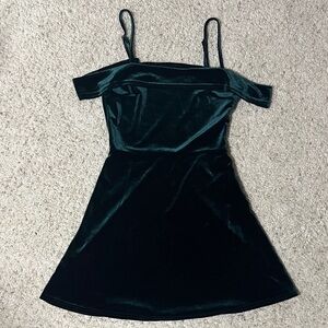 Lulus Elegant Velvet Off-Shoulder Dress